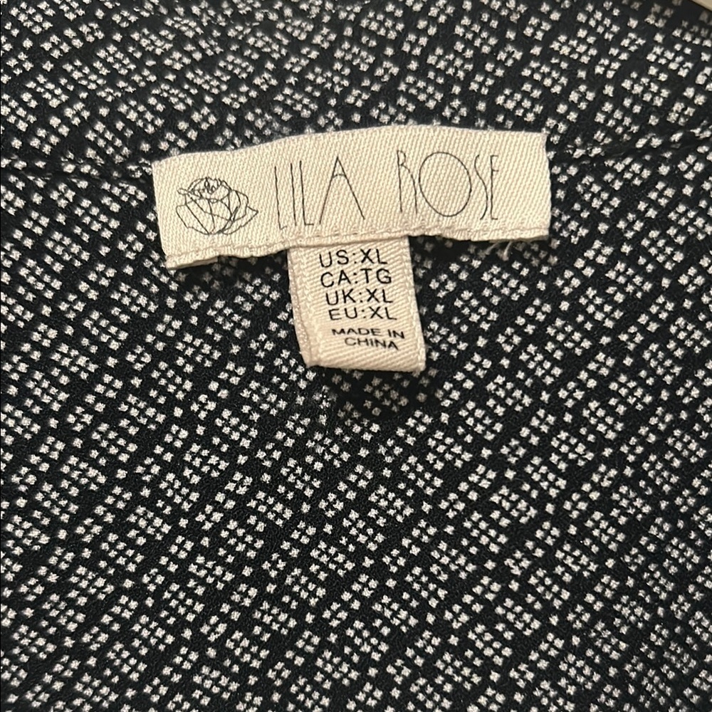 Loft Black Polka Dot Tunic Blouse - Picture 2 of 4